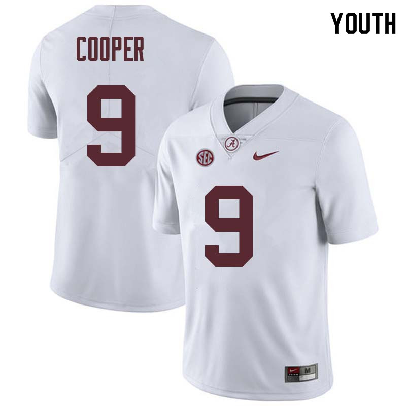 Alabama Crimson Tide Youth Amari Cooper #9 White NCAA Nike Authentic Stitched College Football Jersey NV16Y50JH